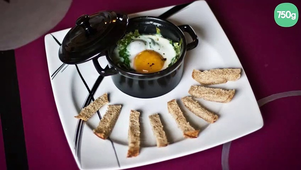 Œuf en cocotte à la crème et aux épinards par Morgane