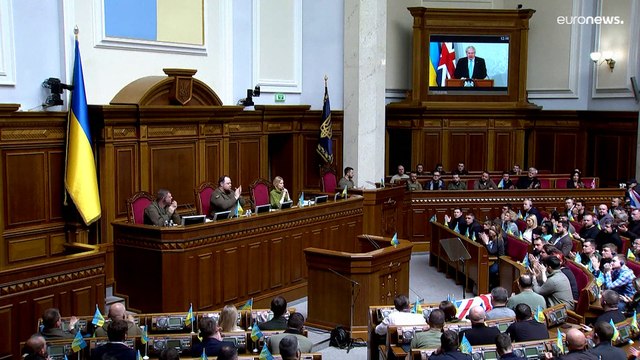 Boris Johnson vor dem Parlament in Kiew: Die Ukraine wird gewinnen