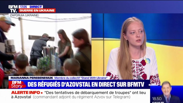 Mariana Perebenesiuk (Stand With Ukraine) sur les réfugiés d'Azovstal: C'est un très grand soulagement de savoir qu'ils sont arrivés à Zaporijia
