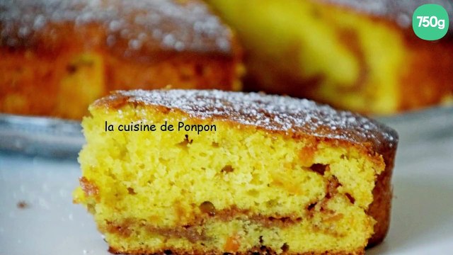 Gâteau moelleux à la confiture de clémentine corse et confiture de lait