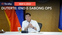 Duterte orders end of e-sabong operations