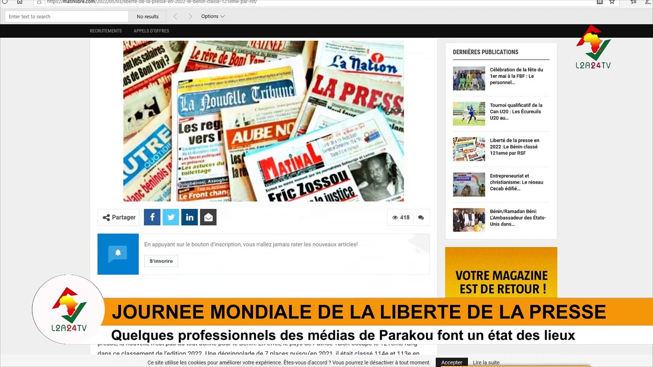 JOURNÉE DE LA LIBERTÉ DE LA PRESSE : PROFESSIONNELS DES MÉDIAS DE PARAKOU FONT UN ÉTAT DES LIEUX