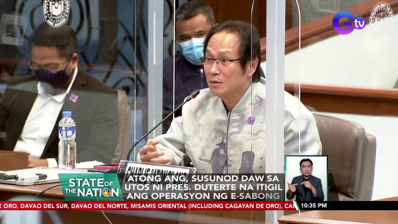 Atong Ang, susunod daw sa utos ni Pres. Duterte na itigil ang operasyon ng E-sabong | SONA