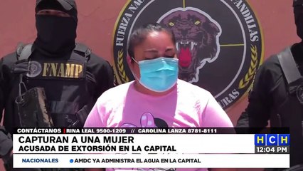 ¡Atrapan a “La Chicharra”, supuesta extorsionadora de la 18 en la capital!