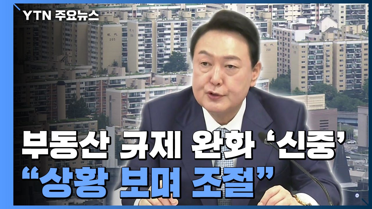부동산 규제 완화 '브레이크'..."시장 상황 보며 조절" / YTN