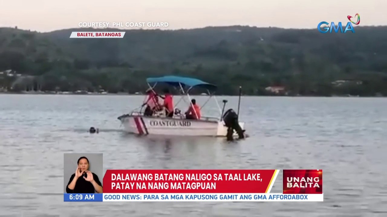 Dalawang batang naligo sa Taal Lake, patay na nang matagpuan | UB