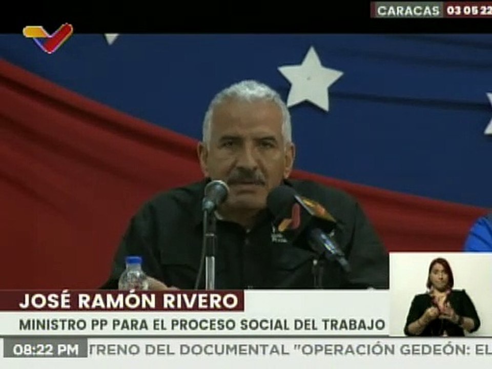 Min. José Ramón Rivero: Vamos a desarrollar la agenda concreta de acción y soluciones para la clase obrera