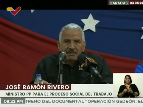 Min. José Ramón Rivero: Vamos a desarrollar la agenda concreta de acción y soluciones para la clase obrera