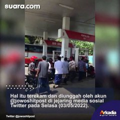 Viral Rombongan Pemuda Silaturahmi ke SPBU sampai Salami Pembeli Satu-satu, Warganet: THRnya Pertalite