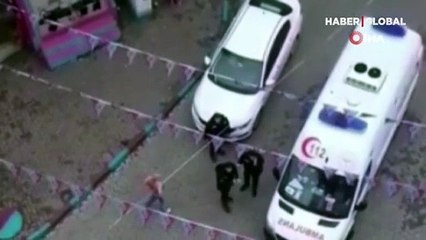 Bursa'da alkollü kadın ambulansa binmemek için direndi