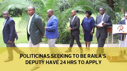 Politicians seeking to be Raila's deputy have 24 hrs to apply