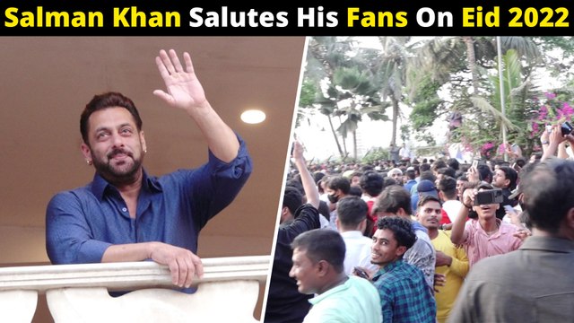 Salman Khan Waves At His Fans From His Balcony On Eid 2022