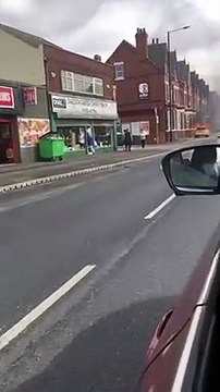 Car bursts into flames at side of busy Doncaster road