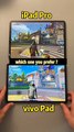iPad pro vs Vivo pad bgmi graphics settings