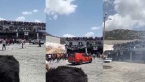 Antalya'da faciadan dönüldü: Drift festivalini izleyenlerin olduğu balkon böyle çöktü