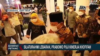 Silaturahmi Lebaran, Prabowo Subianto Puji Kinerja Khofifah