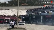 Antalya'da festivalde faciadan dönüldü! Seyircileri taşıyamayan balkon çöktü