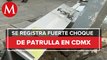Choque de patrulla deja a 5 lesionados en alcaldía Cuauhtémoc