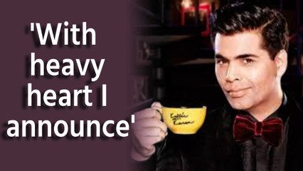 Karan Johar makes an important announcement