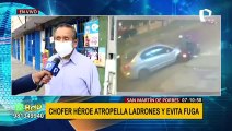 Justicia popular en SMP:  Conductor atropella a ladrón y vecinos casi lo linchan