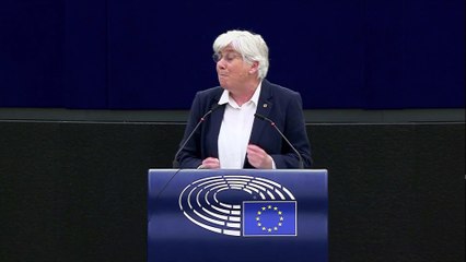 Clara Ponsatí al ple de l'eurocambra sobre Pegasus