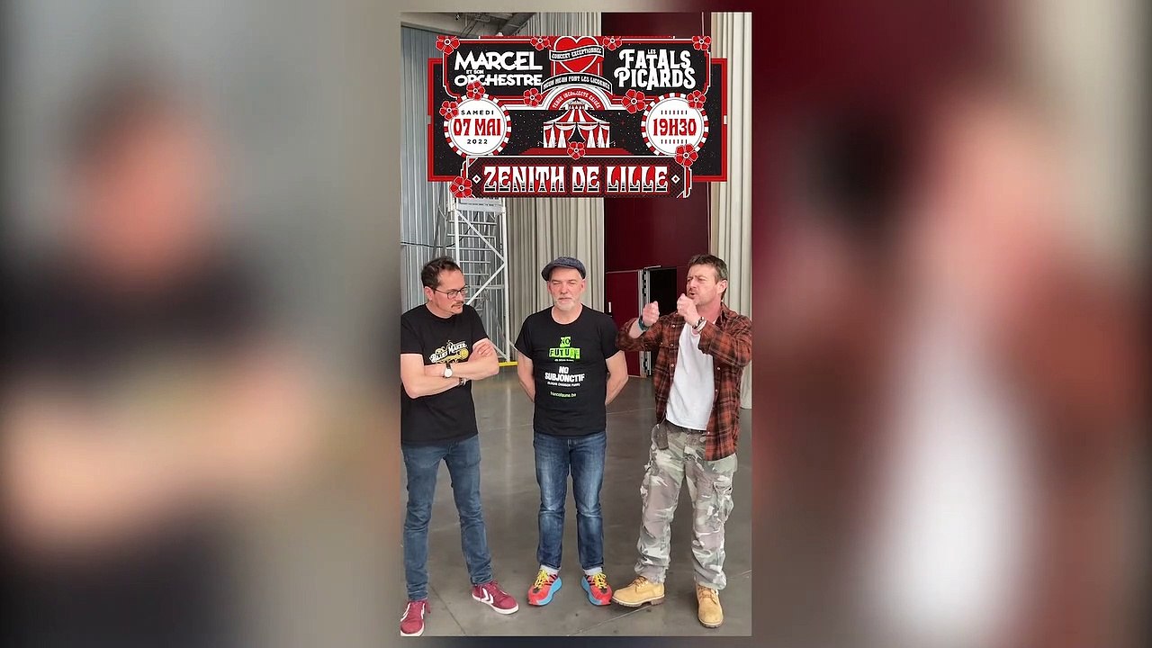 Marcel et son Orchestre et Les Fatals Picards en répétition au Grand Sud à Lille pour leur concert du Zénith le 7/05/22
