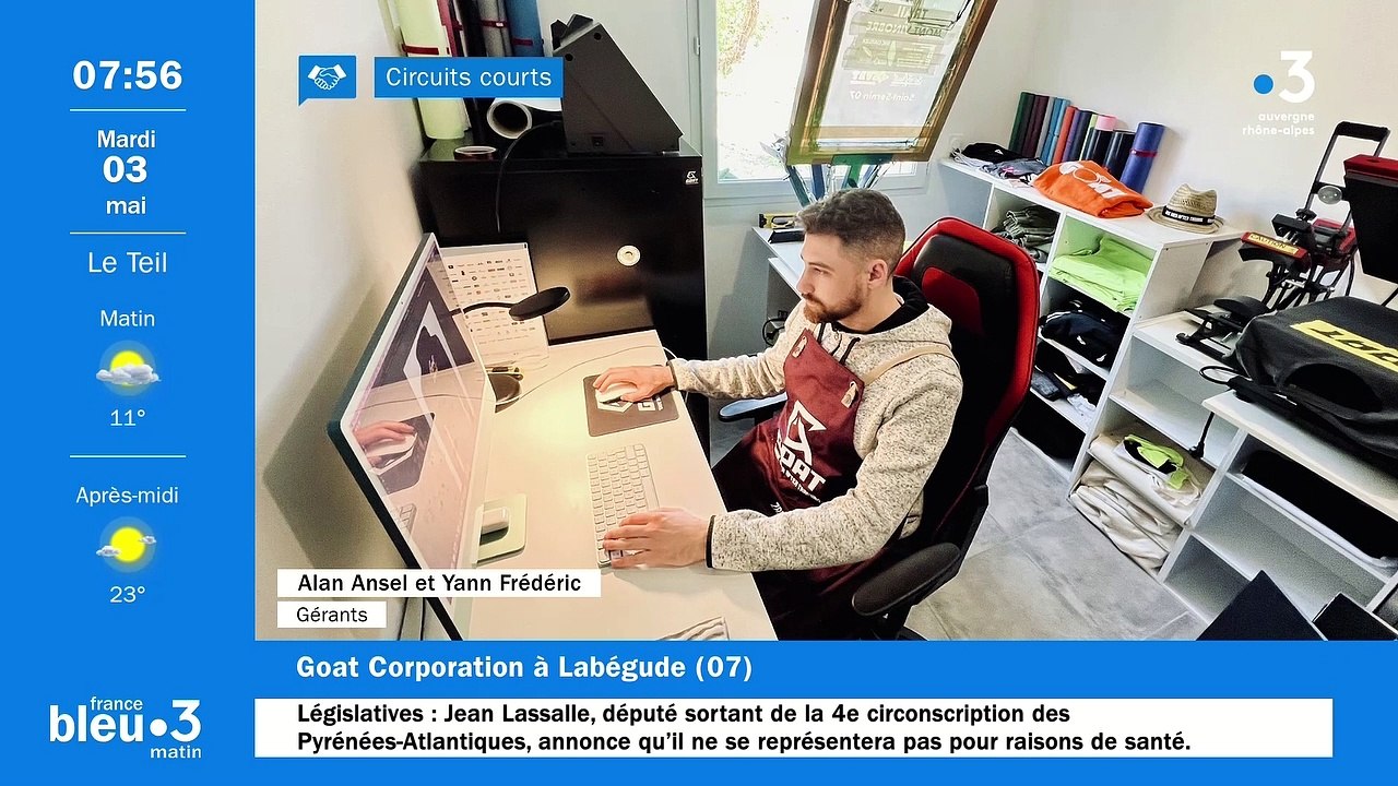 À Labégude, dans le sud Ardèche, GOAT, marque ardéchoise de vêtements et accessoires de sports.