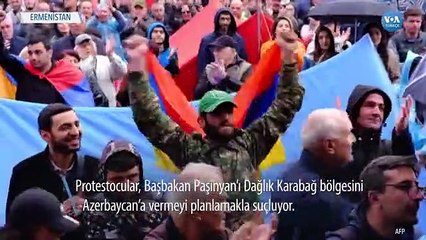 Protestocular Ermenistan Başbakanı'nın İstifasını İstedi