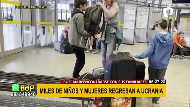 Miles de refugiados regresan a Ucrania desde Polonia para reencontrarse con sus familiares