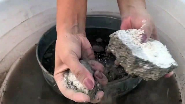Grainy Gritty Sand Cement Water Crumbles Messy Cr: ASMR Chunks