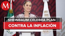 Sheinbaum respalda plan contra inflación; 