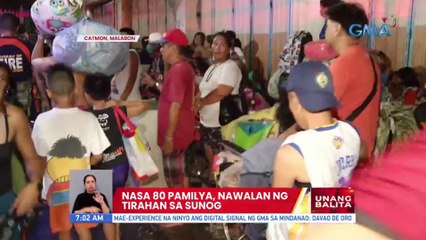Nasa 80 pamilya, nawalan ng tirahan sa sunog sa Catmon, Malabon | UB