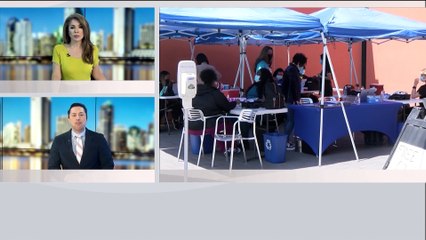 Empiezan a funcionar dos kioskos de atención del COVID 19 en el puente transfronterizo en el lado americano.