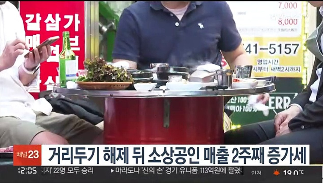 거리두기 해제 뒤 소상공인 매출 2주째 증가세