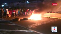 Se mantiene bloqueada la autopista México-Cuernavaca por habitantes de Topilejo