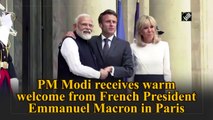 PM Modi receives warm welcome from French President Emmanuel Macron in Paris