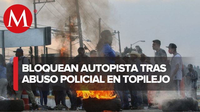 Habitantes de Tlalpan bloquean autopista México-Cuernavaca tras enfrentamiento con policías de CdMx
