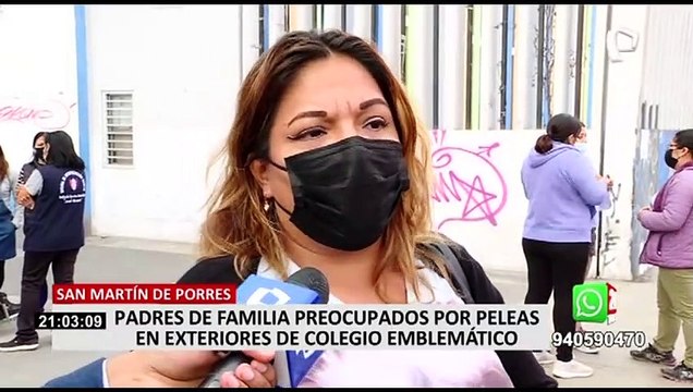 SMP: Vecinos protestan por constantes peleas en las afueras de un colegio