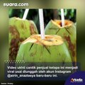Viral Video Ukhti Cantik Penjual Kelapa, Bikin Adem Lihat Penampilannya