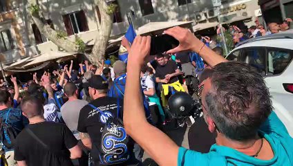 Tifosi dell'Inter cantano "A Roma solo la Lazio"