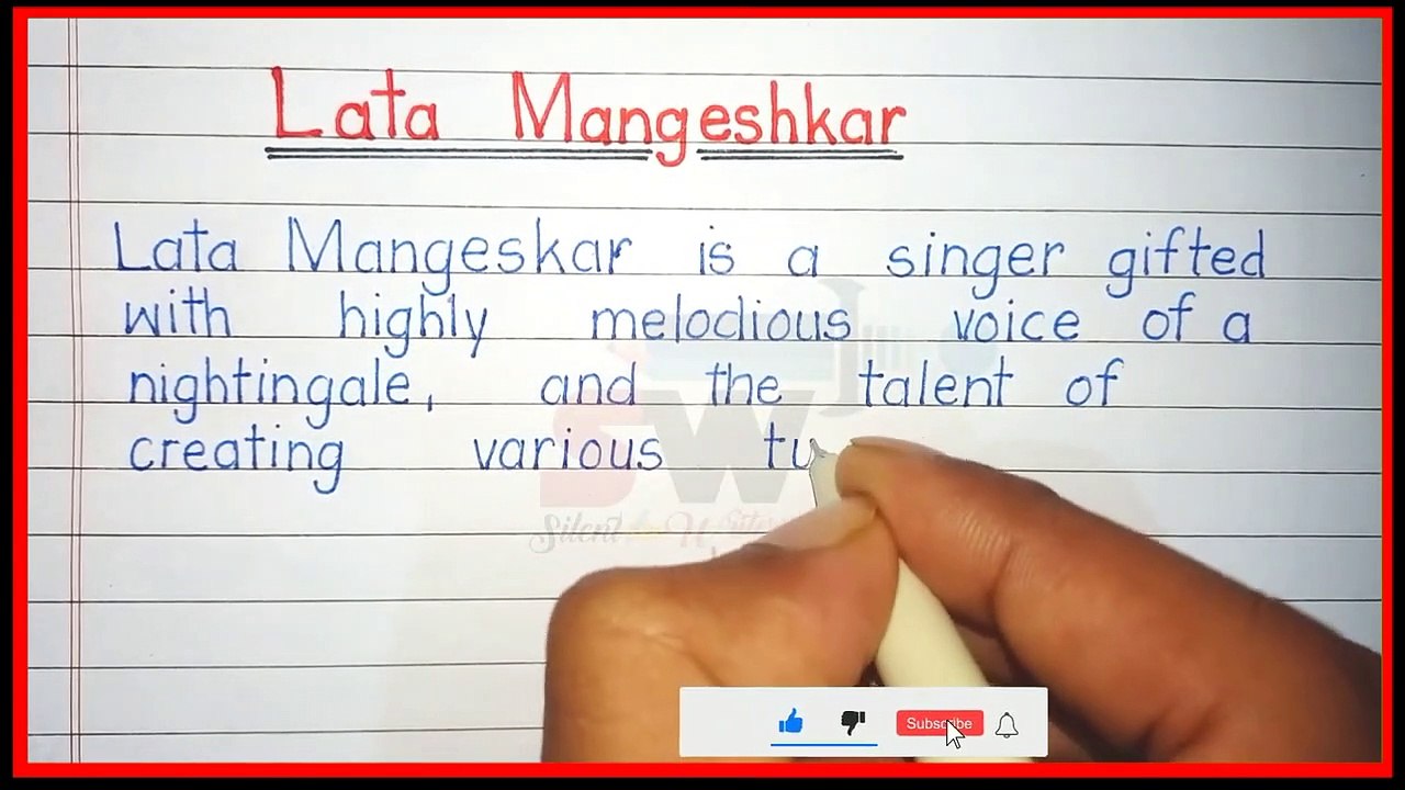 Essay on Lata Mangeshkar ji in english_short paragraph on Lata Mangeshkar_about Lata Mangeshkar ji