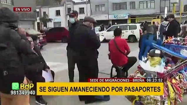 Breña: ciudadanos se amanecen para obtener pasaporte en Migraciones