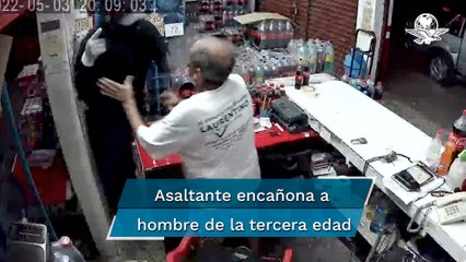Ladrón arroja contra el suelo a adulto mayor para asaltar tienda en Chetumal