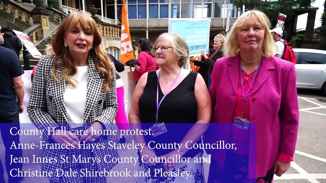 County care home protest at County Hall