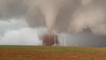 Footage shows tornado ripping through wind farm south of Crowell, Texas