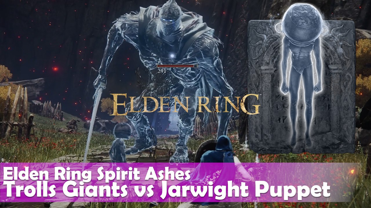 Elden Ring - Trolls Giants vs Jarwight Puppet (Spirit Summon) - video ...