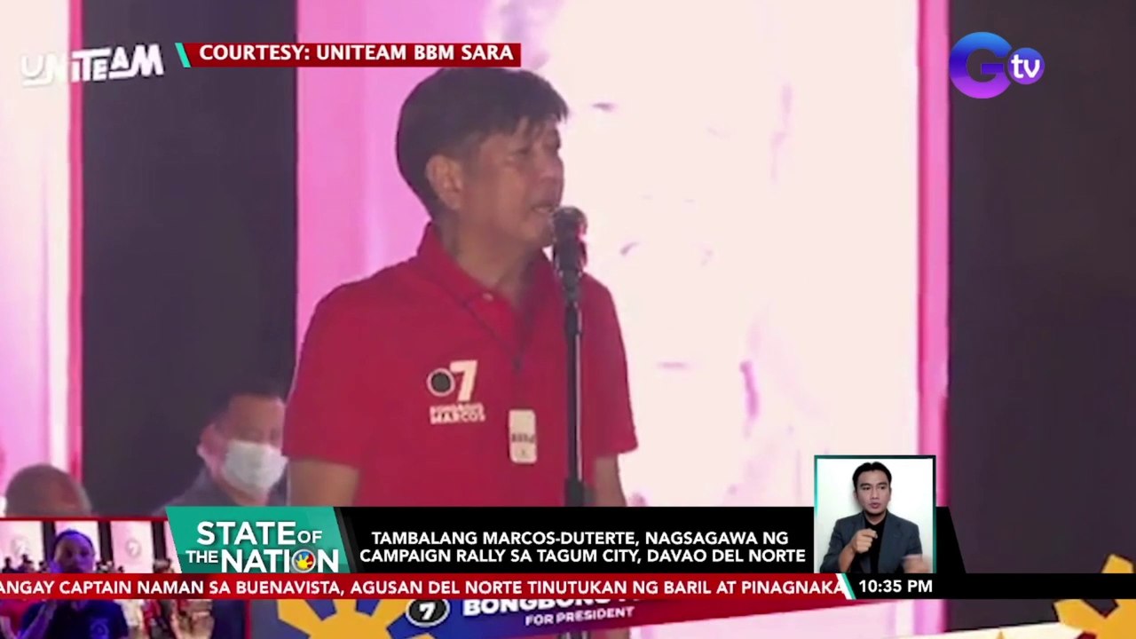 Tambalang Marcos-Duterte, nagsagawa ng campaign rally sa Tagum City, Davao Del Norte | SONA