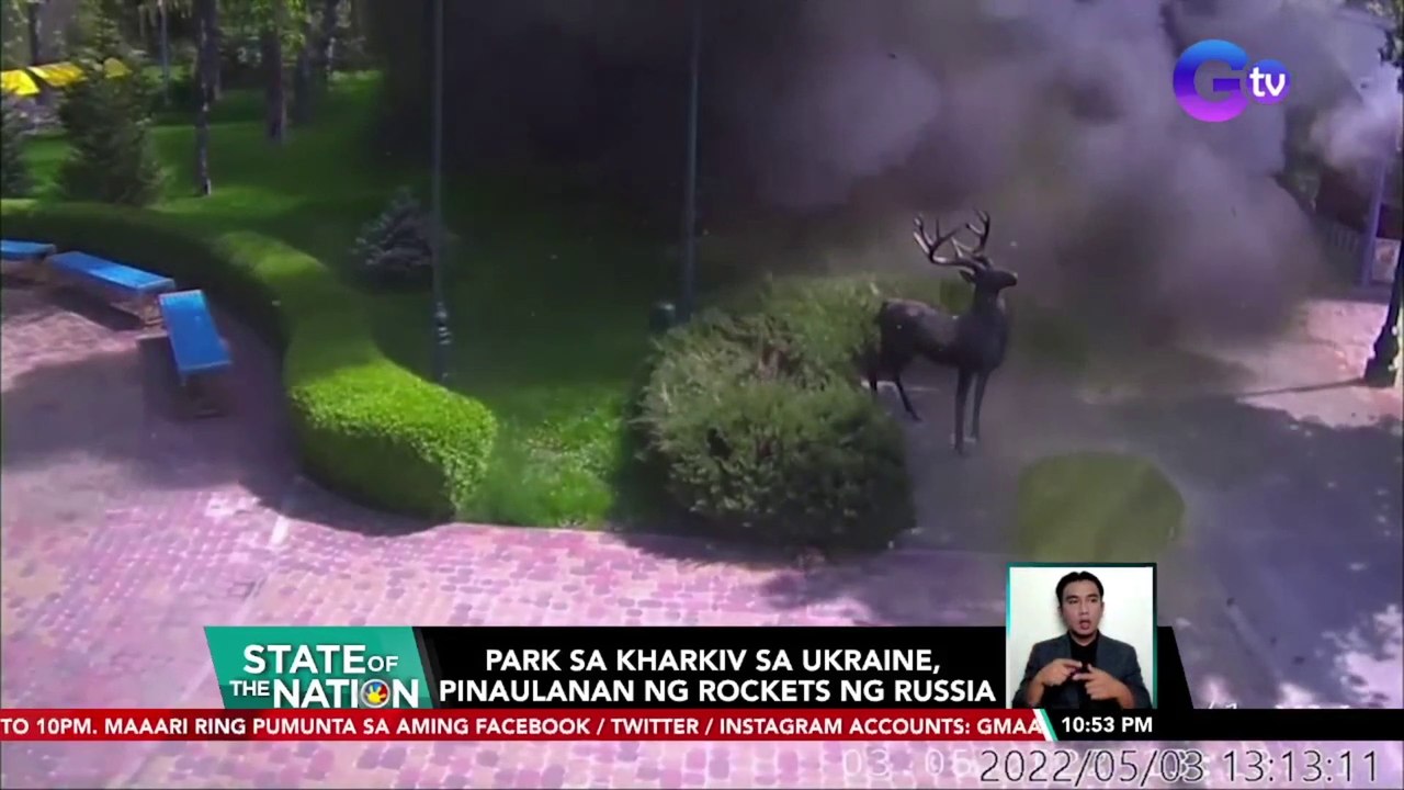 Park sa Kharkiv sa Ukraine, pinaulanan ng rocke...
