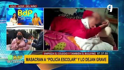 Bullying en colegio: Masacran a “policía escolar” y lo dejan grave