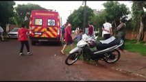 Colisão entre motos deixa pessoas feridas no Bairro Santa Cruz